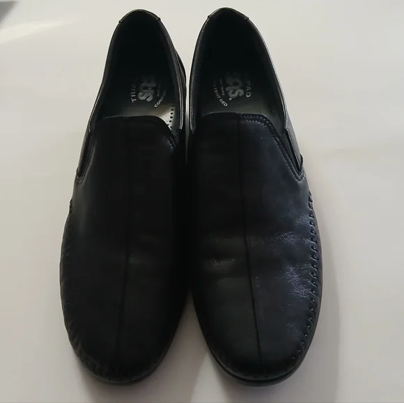 SAS Black Leather Comfort Loafers Women. - Picture 4 of 16
